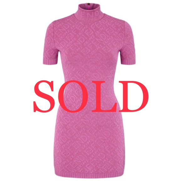 Fendi x Skims Dresses & Skirts - FENDI x SKIMS Embossed Short Sleeve Dress